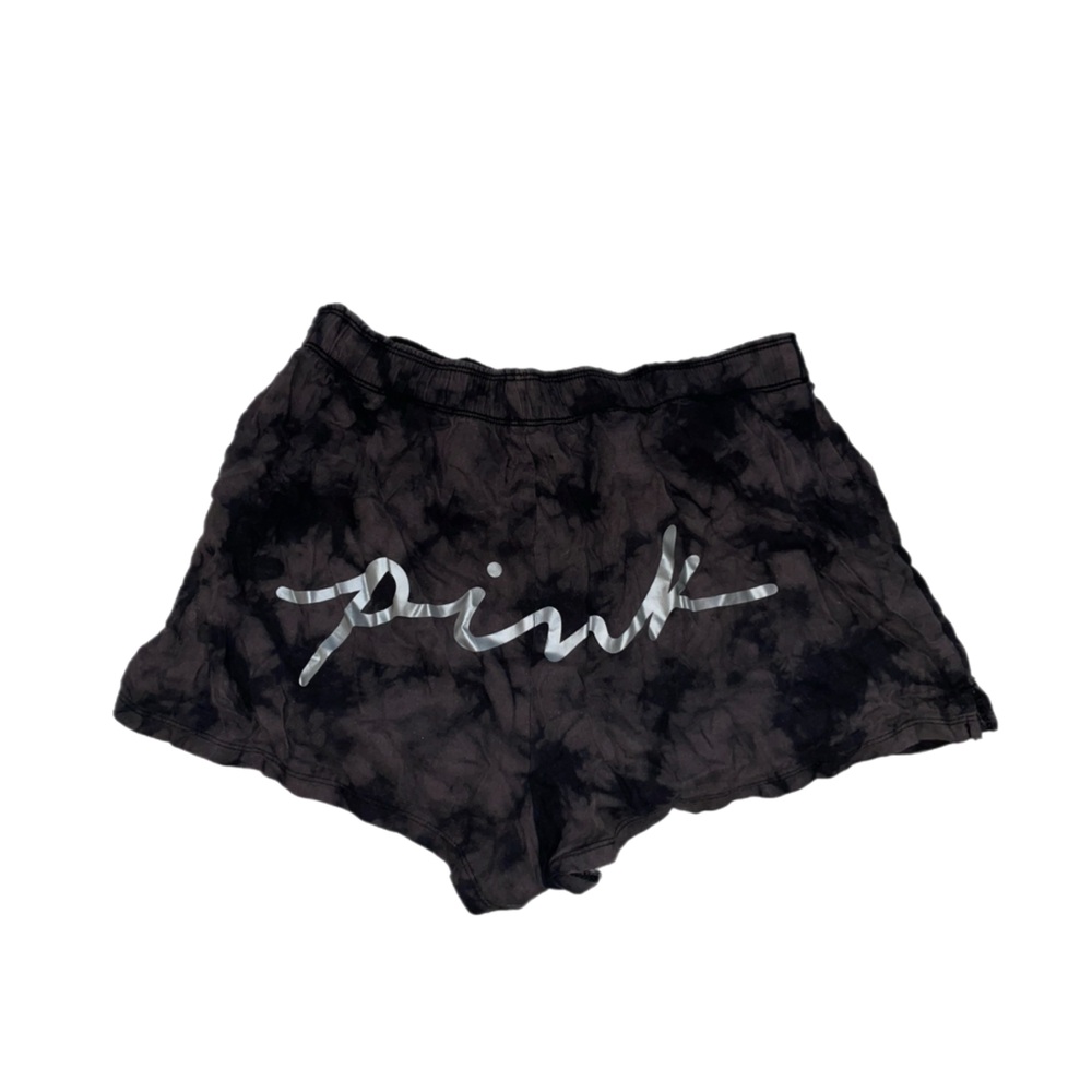 Y2K vintage Victoria's Secret PINK Black TIE DYE Shorts S